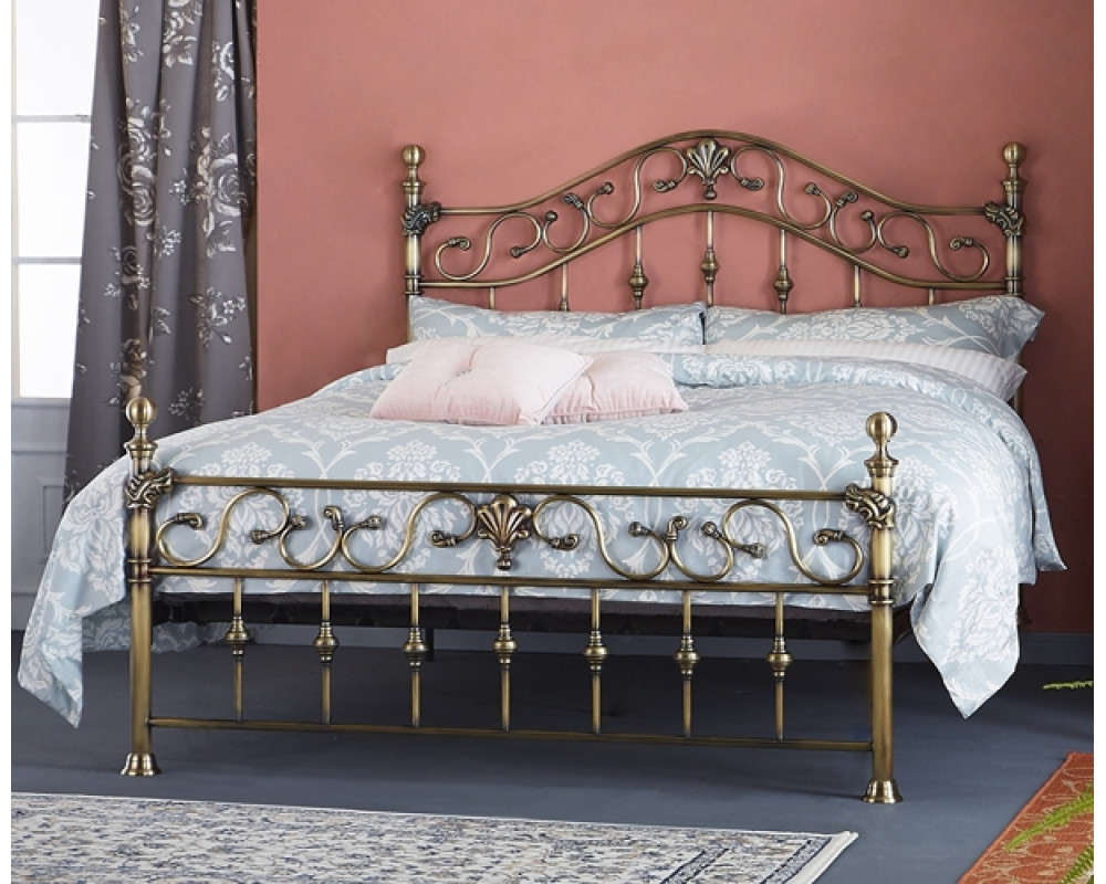 Doyon Antique Brass Metal Bed Frame